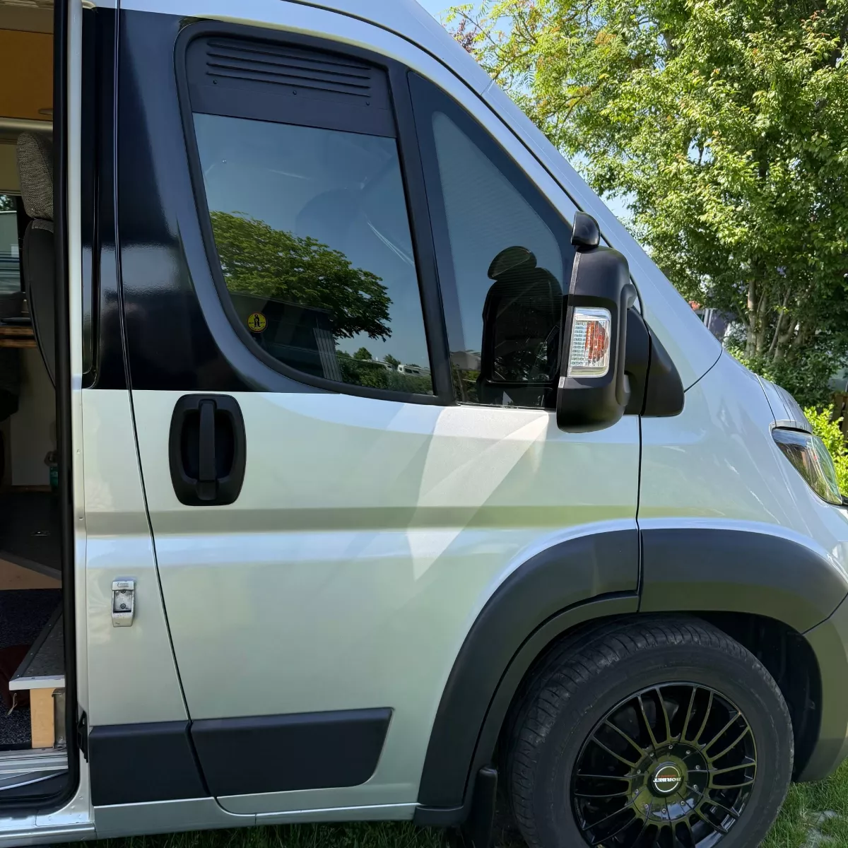 Fliegengitter an der Fahrerhaustür